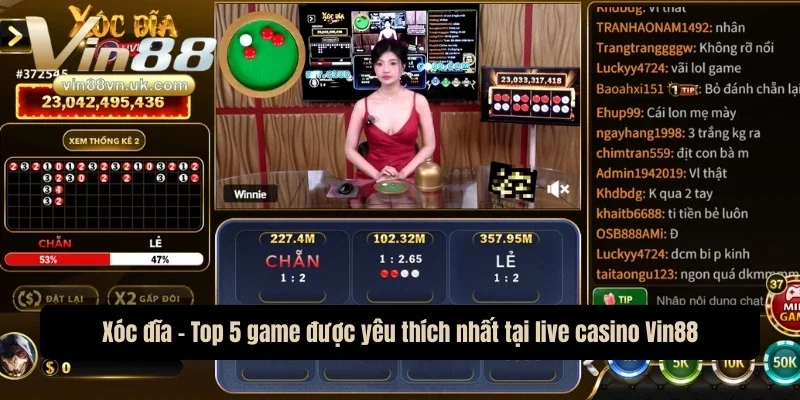 Xóc đĩa - Top 5 game được yêu thích nhất tại live casino Vin88 Xóc đĩa - Top 5 game được yêu thích nhất tại live casino Vin88
