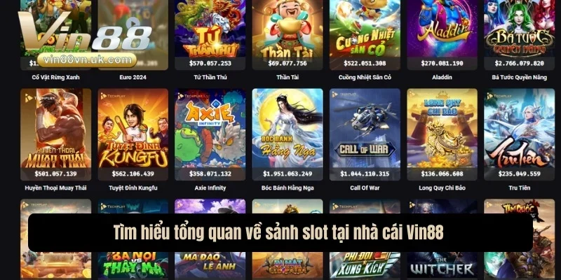 Tìm hiểu tổng quan về sảnh slot tại nhà cái Vin88 