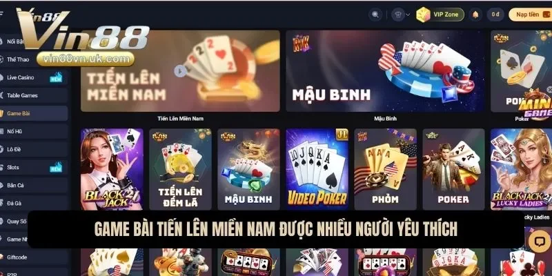 Game bài tiến lên miền Nam được nhiều người yêu thích Game bài tiến lên miền Nam được nhiều người yêu thích